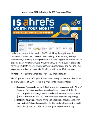 Ahrefs Review