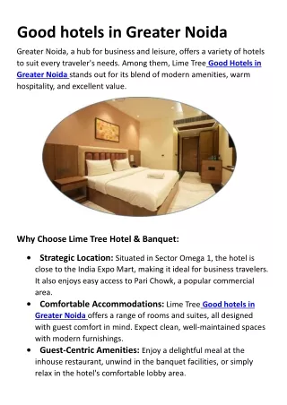 Good hotels in Greater Noida