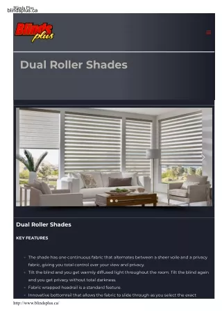 Dual Roller Shades Kelowna