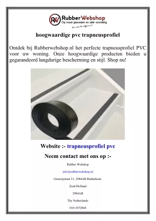 hoogwaardige pvc trapneusprofiel