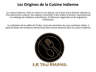 Les origines de la cuisine indienne  un voyage culinaire