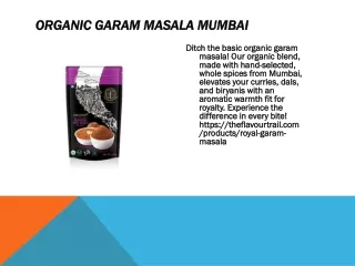 Organic Garam masala mumbai