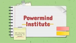 Get Top SSC Coaching Classes In Jaipur With Power Mind Institute