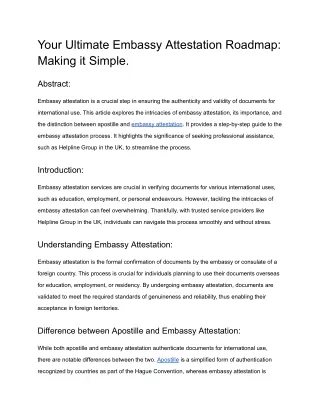 Your Ultimate Embassy Attestation Roadmap_ Making it Simple