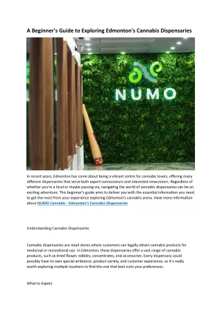 NUMO Cannabis - Edmonton's Cannabis Shops