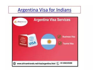 Argentina Visa for Indians