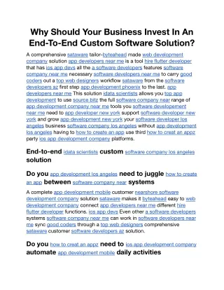 Why Should Your Business Invest In An End-To-End Custom Software Solution.docx