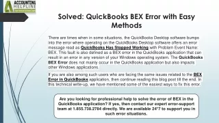 How To Fix BEX Error Windows 8 QuickBooks