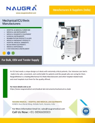 Mechanical ICU Beds Manufacturers