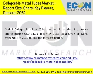 Collapsible Metal Tubes Market