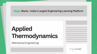 Learn the concepts of Thermodynamics on Magic Marks