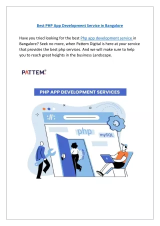 Trusted PHP application development company in Bangalore
