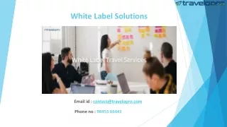 White Label Solutions