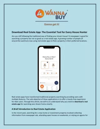 Download Real Estate App: The Essential Tool for Every House Hunter