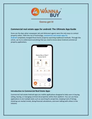 Commercial real estate apps for android: The Ultimate App Guide