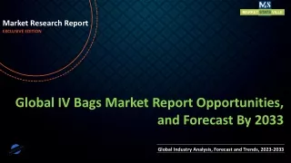 IV Bags Market Report Opportunities, and Forecast By 2033