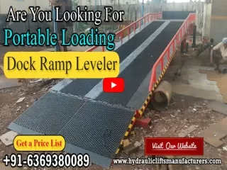 Mobile Dock Ramp Chennai | Trichy | Madurai | Pondi | Salem | Erode | Tada| Sric