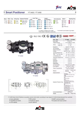 YT-3450 Smart Valve Positioner | Valve Actuators India