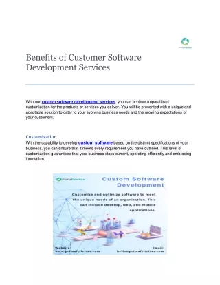 Benefits of Customer Software Development Services