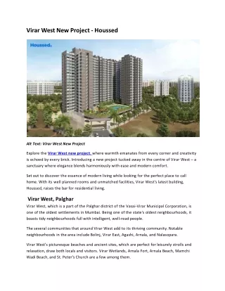 Step into Excellence with Virar West New Project