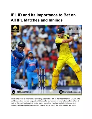 Florence Book recommends IPL ID as the most trustworthy ID