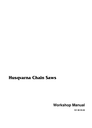 Husqvarna 45 Chainsaw Service Repair Manual