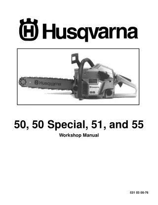 Husqvarna 50 Chainsaw Service Repair Manual