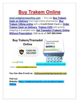 Buy Trakem Online by Debit Card Golden