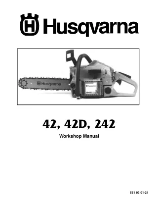 Husqvarna 242 Chainsaw Service Repair Manual