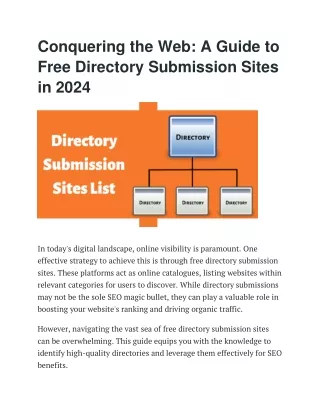 Free Directory Submission Sites