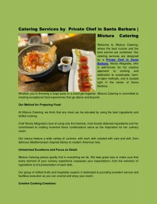 Catering Services by  Private Chef in Santa Barbara  Mistura Catering_PDF (1)