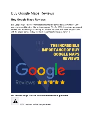 Boost Local Visibility: Buy Authentic Google Maps Reviews