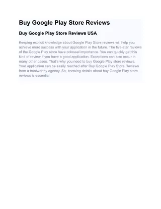 Elevate Your App's Reputation: Buy Genuine Google Play Store Reviews