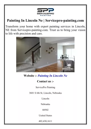 Painting In Lincoln Ne  Servicepro-painting.com