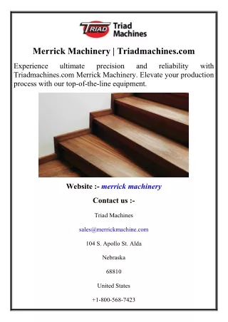 Merrick Machinery  Triadmachines.com