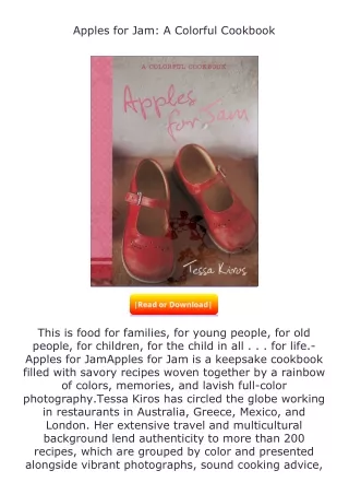 Download⚡ Apples for Jam: A Colorful Cookbook