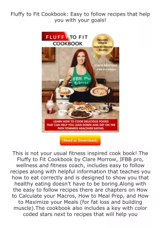 read ❤️(✔️pdf✔️) Fluffy to Fit Cookbook: Easy to follow recipes that help y