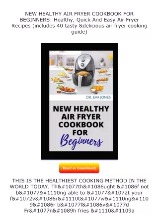 ❤️get (⚡️pdf⚡️) download NEW HEALTHY AIR FRYER COOKBOOK FOR BEGINNERS: Heal