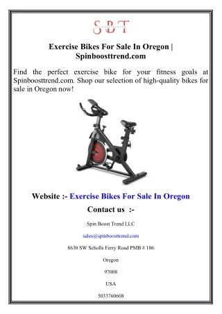 Exercise Bikes For Sale In Oregon   Spinboosttrend.com