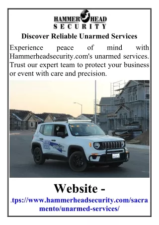 Discover Reliable Unarmed Services