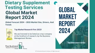 Dietary Supplement Testing Services Market Trends, Growth, Overview 2024