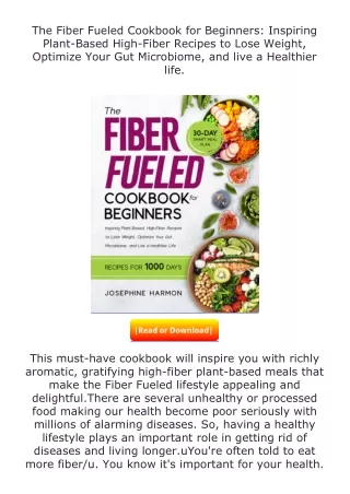 pdf❤(download)⚡ The Fiber Fueled Cookbook for Beginners: Inspiring Plant-Ba