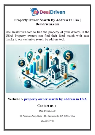 Property Owner Search By Address In Usa   Dealdriven.com