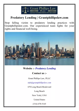 Predatory Lending  Grantphillipslaw.com