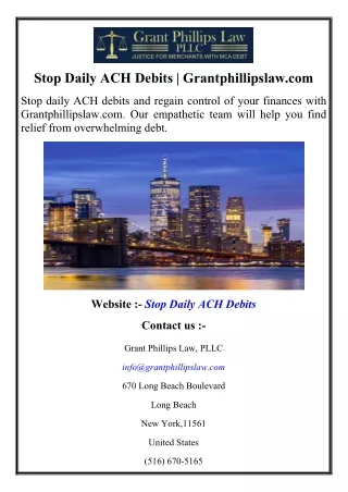 Stop Daily ACH Debits  Grantphillipslaw.com