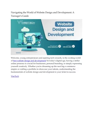 Website design and development services in coconut creek