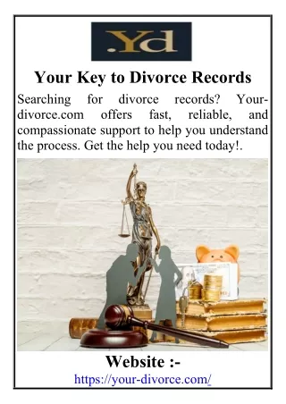 Your Key to Divorce Records