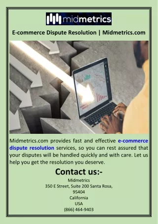 E-commerce Dispute Resolution  Midmetrics.com