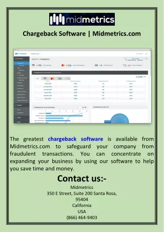 Chargeback Software  Midmetrics.com