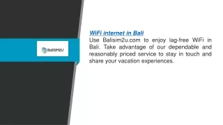Wifi Internet In Bali  Balisim2u.com